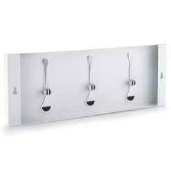 Appendiabiti a muro in metallo Evan 3 White