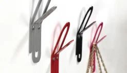 10 appendiabiti da parete a forma di graffetta Clip