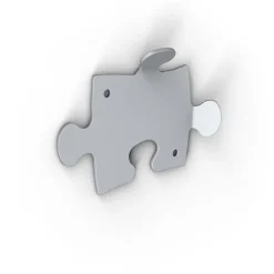 10 appendiabiti da parete in acciaio Puzzle