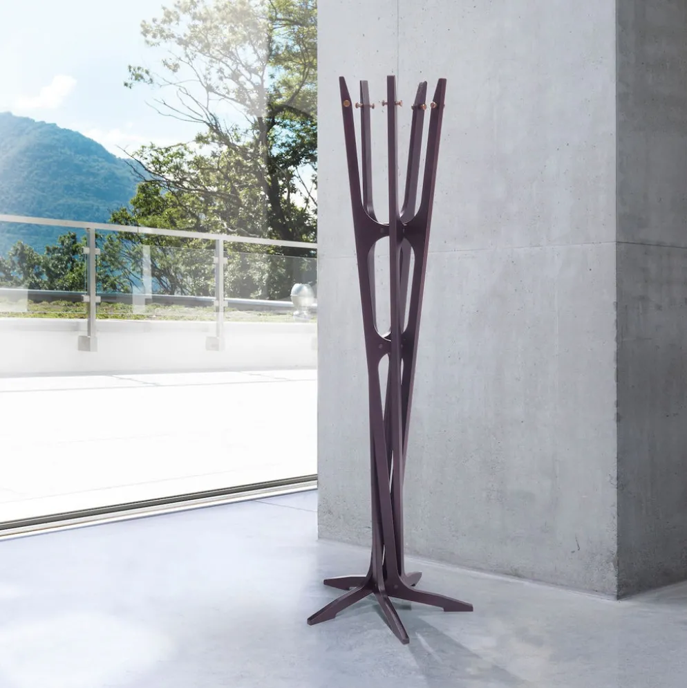 Appendiabiti da terra in legno Ebony