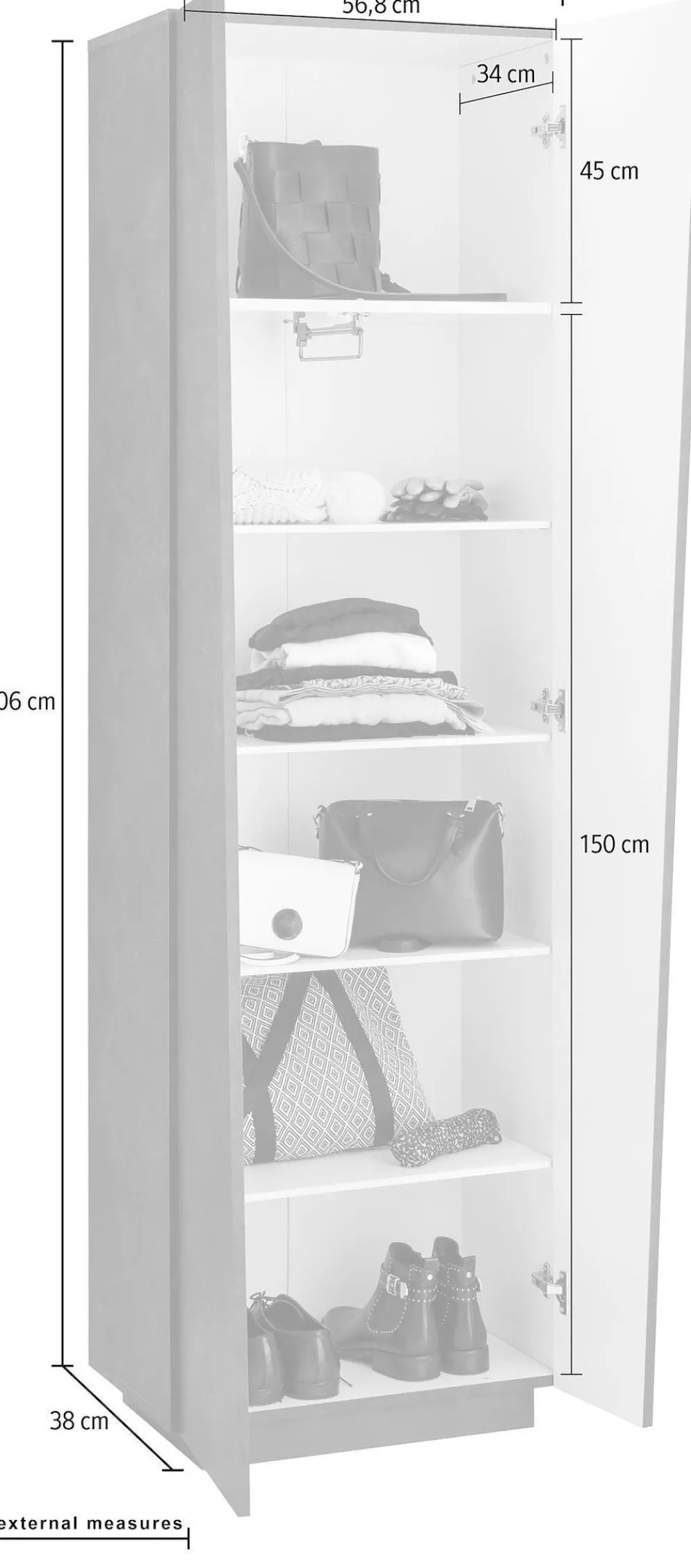 Armadio camera da letto Annabel White