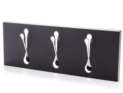 Attaccapanni a muro in metallo Evan 3 Black