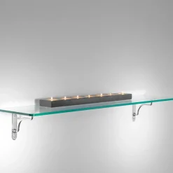 Cinque mensole in vetro trasparente 90 cm Row Maxi