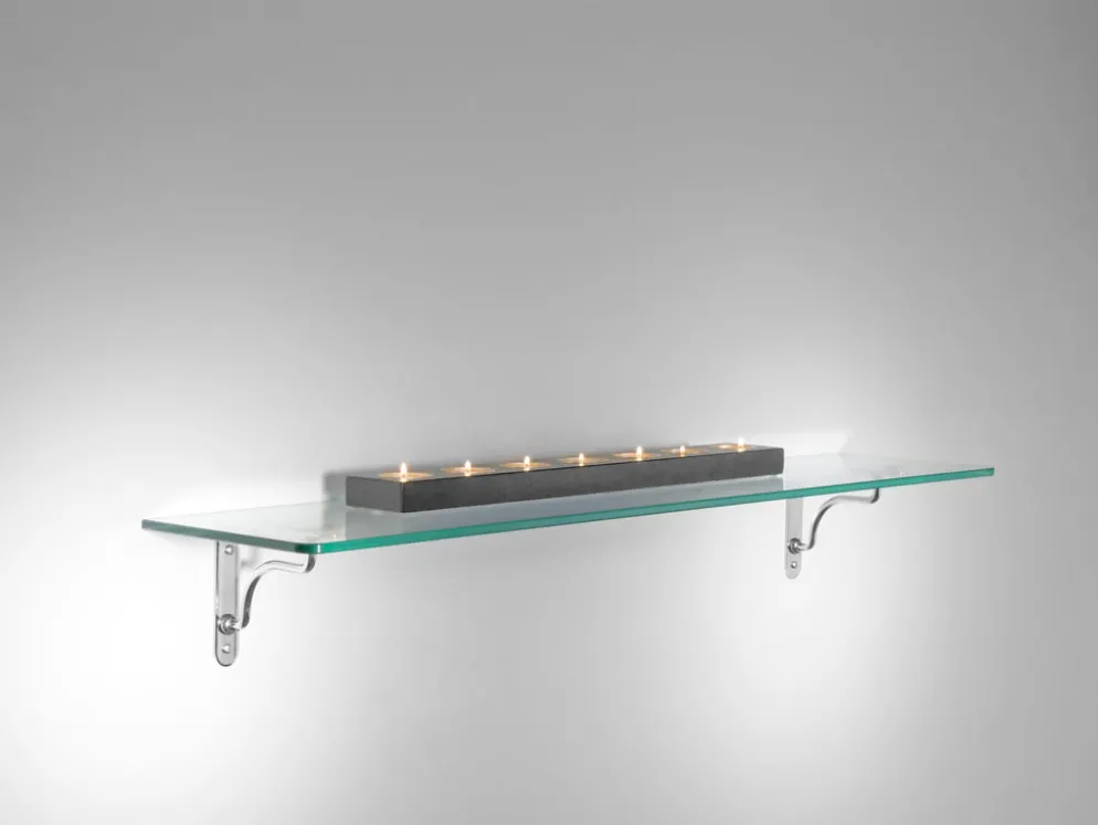 Cinque mensole in vetro trasparente 90 cm Row Maxi