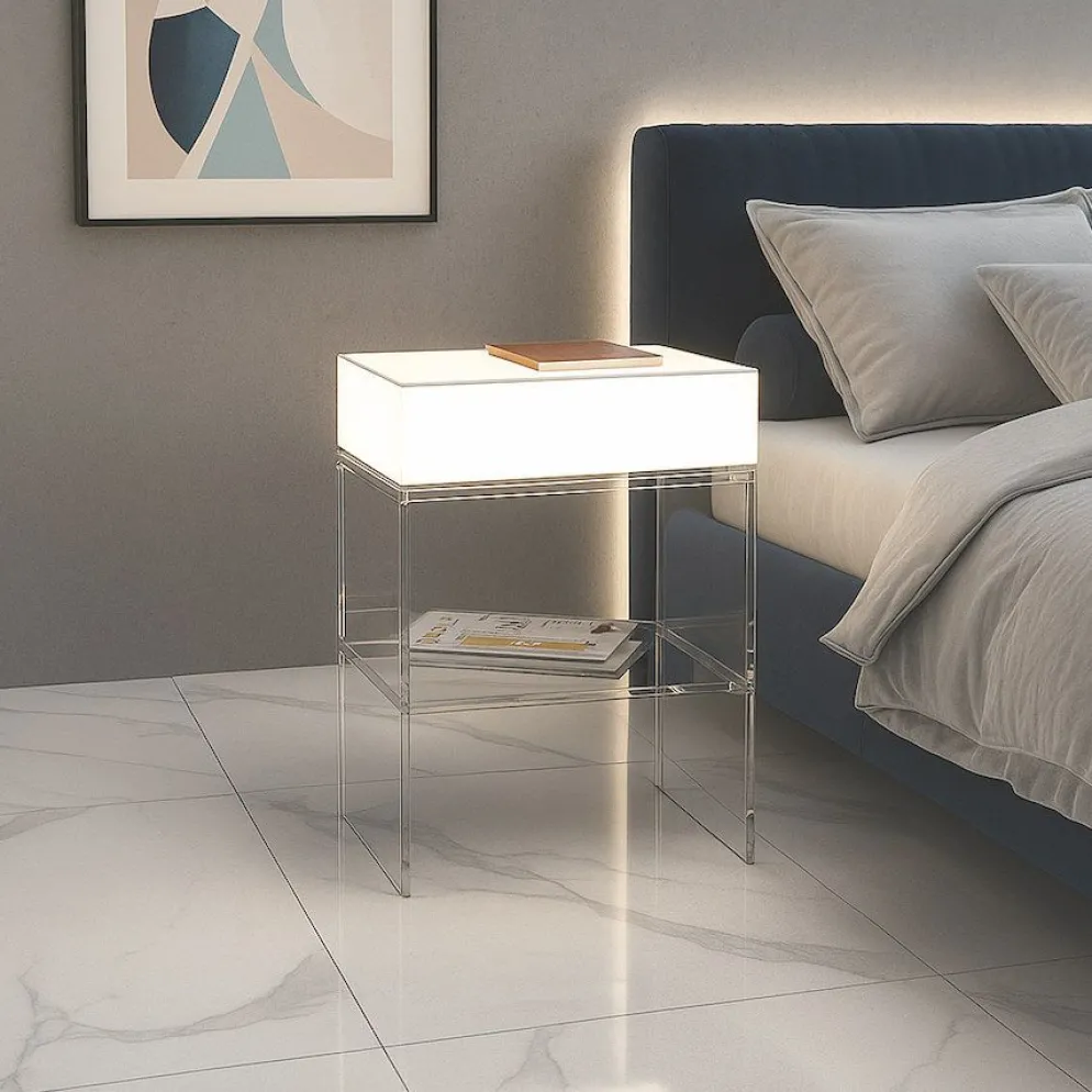 Comodino con luce LED Anita