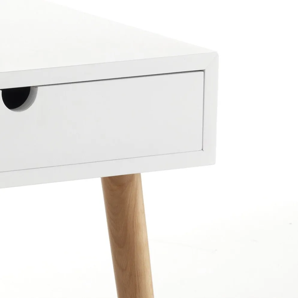 Comodino tavolino Trilly in legno massello e MDF