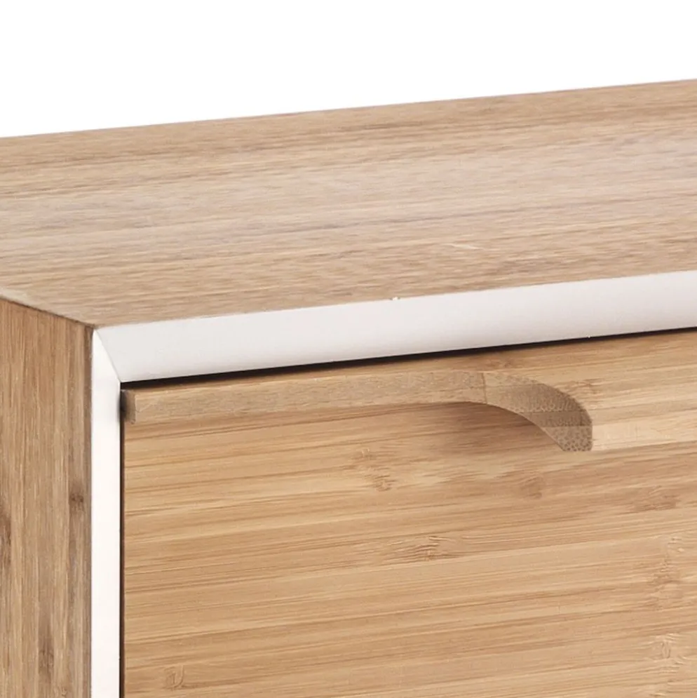 Comodino tavolino Trimmy in legno massello di bambù