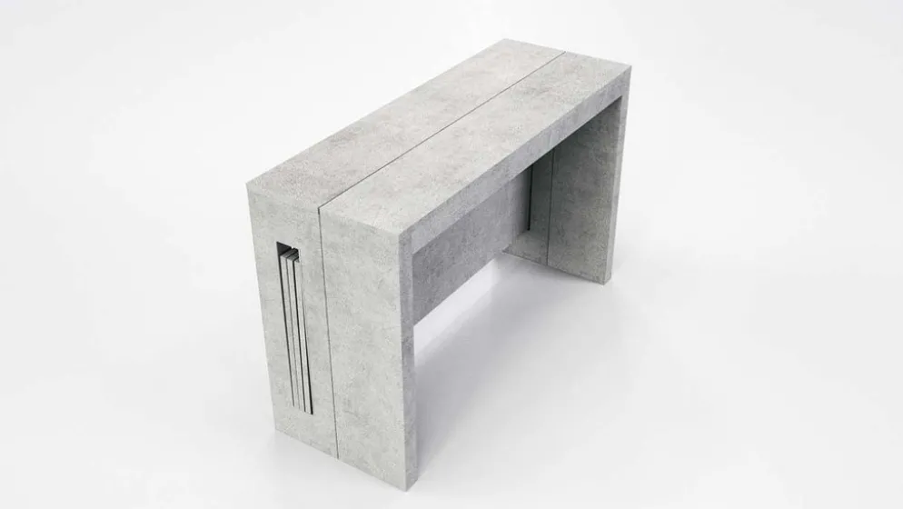 Consolle allungabile Helge con allunghe integrate