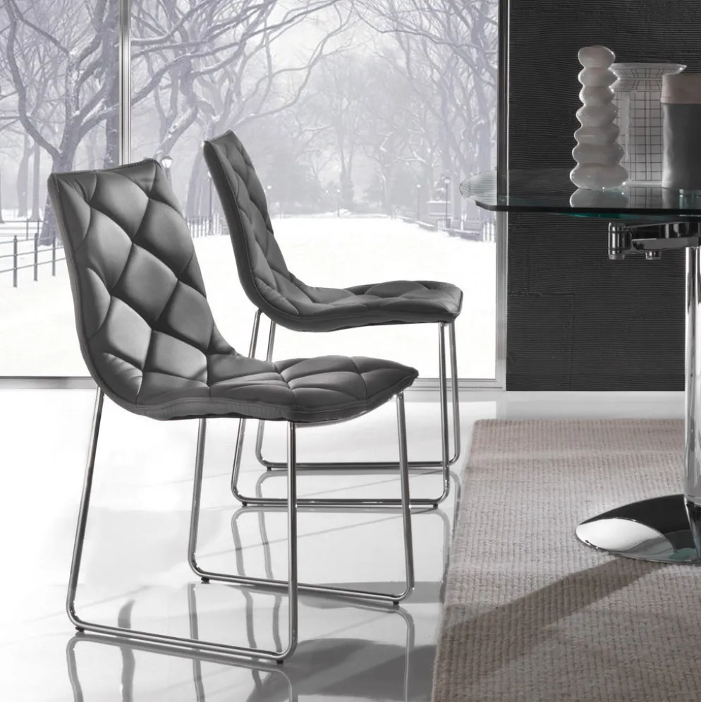 Coppia sedie a slitta design moderno Armas