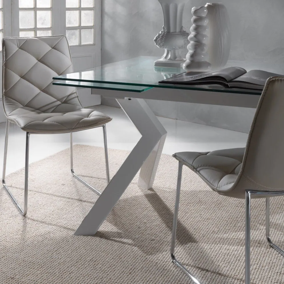 Coppia sedie a slitta design moderno Armas