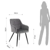 Coppia sedie imbottite Ferrand Grey