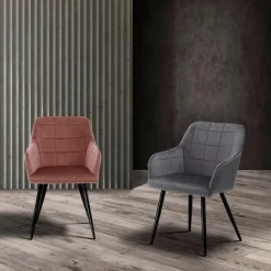 Coppia sedie imbottite Ferrand Grey
