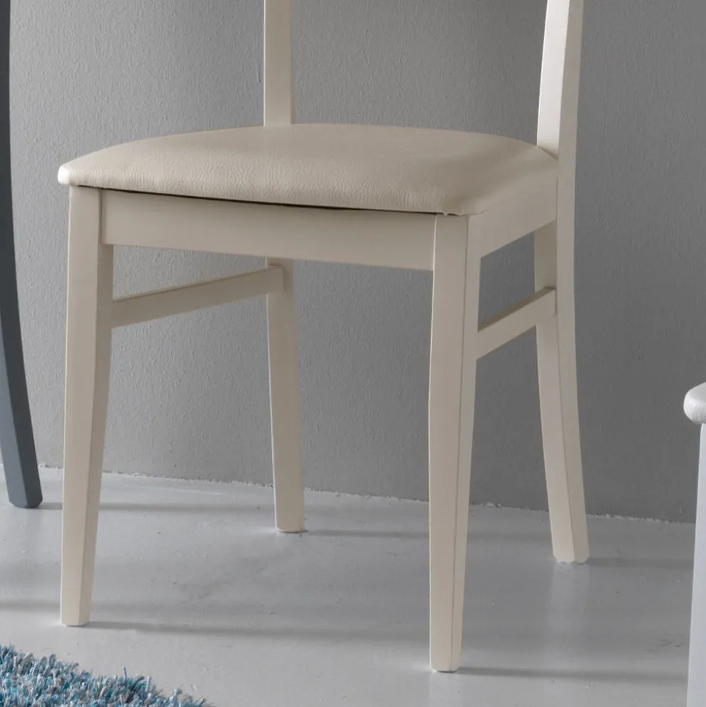 Coppia sedie in legno ed ecopelle Candis