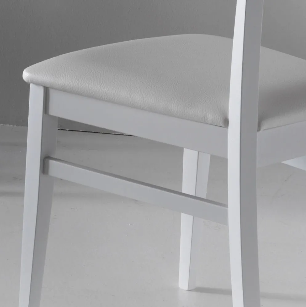 Coppia sedie in legno ed ecopelle Candis