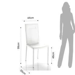 Coppia sedie moderne Aksel White
