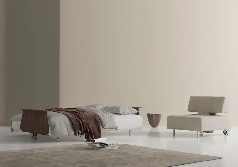 Divano letto matrimoniale con braccioli Longhorn