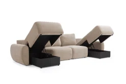 Divano letto matrimoniale Norum Curve U