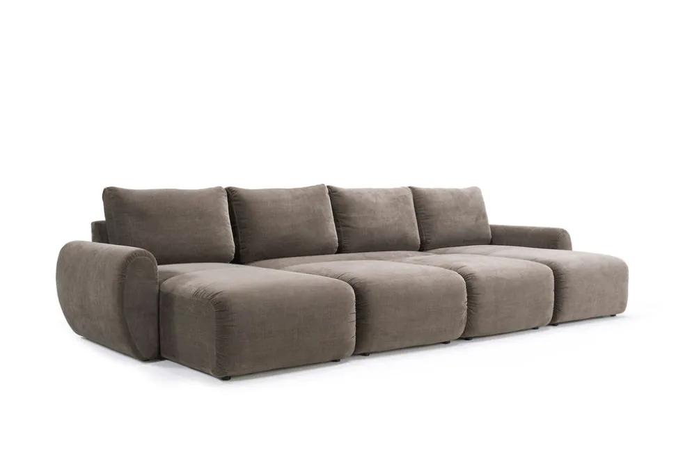 Divano letto matrimoniale Norum Curve U