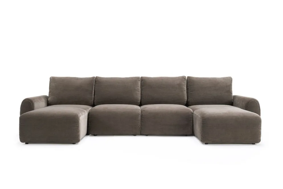 Divano letto matrimoniale Norum Curve U