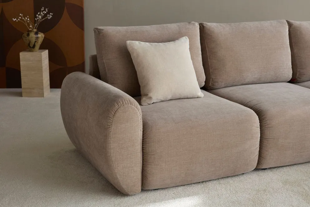 Divano letto matrimoniale Norum Curve Chaise