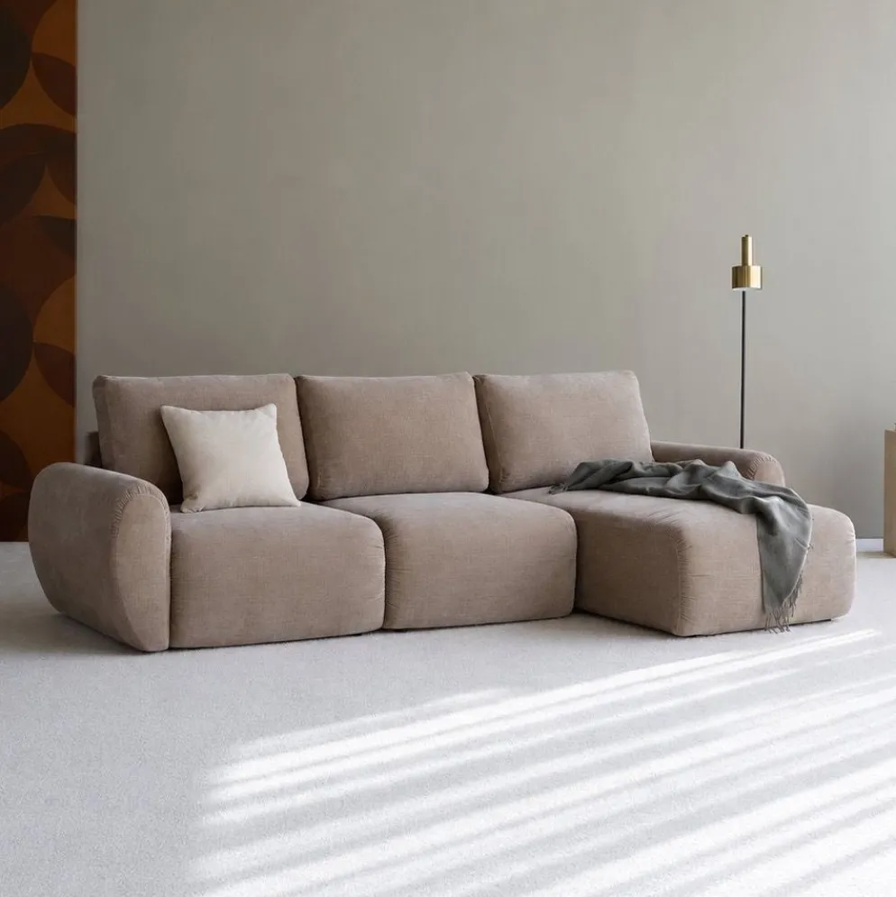 Divano letto matrimoniale Norum Curve Chaise