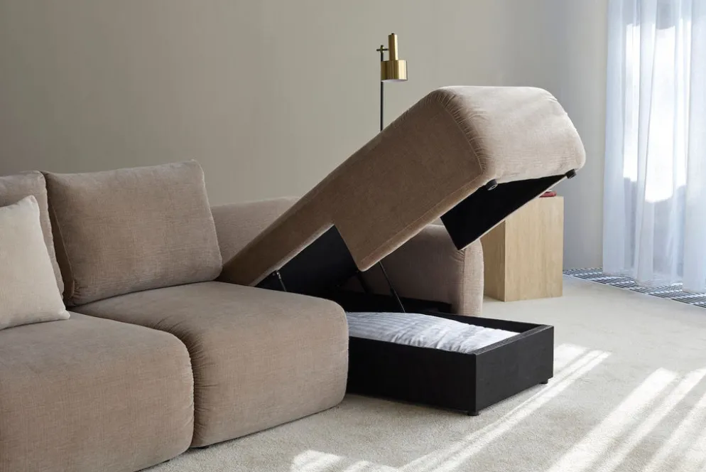 Divano letto matrimoniale Norum Curve Chaise