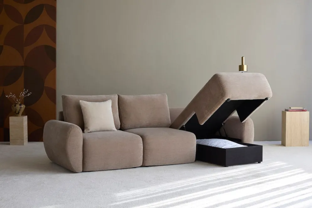 Divano letto matrimoniale Norum Curve Chaise