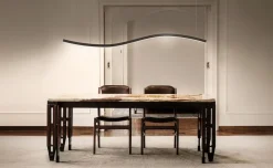 Lampadario a sospensione Curve a LED in alluminio