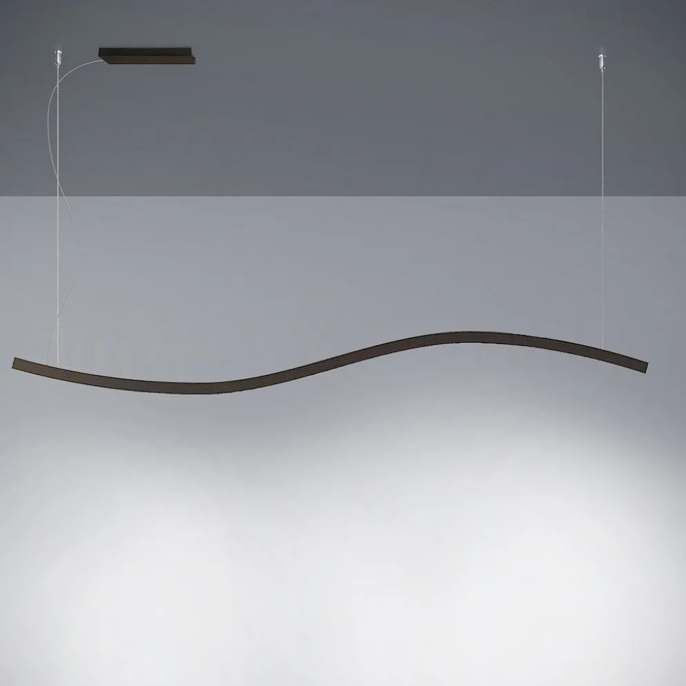 Lampadario a sospensione Curve a LED in alluminio