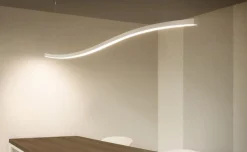 Lampadario a sospensione Curve a LED in alluminio