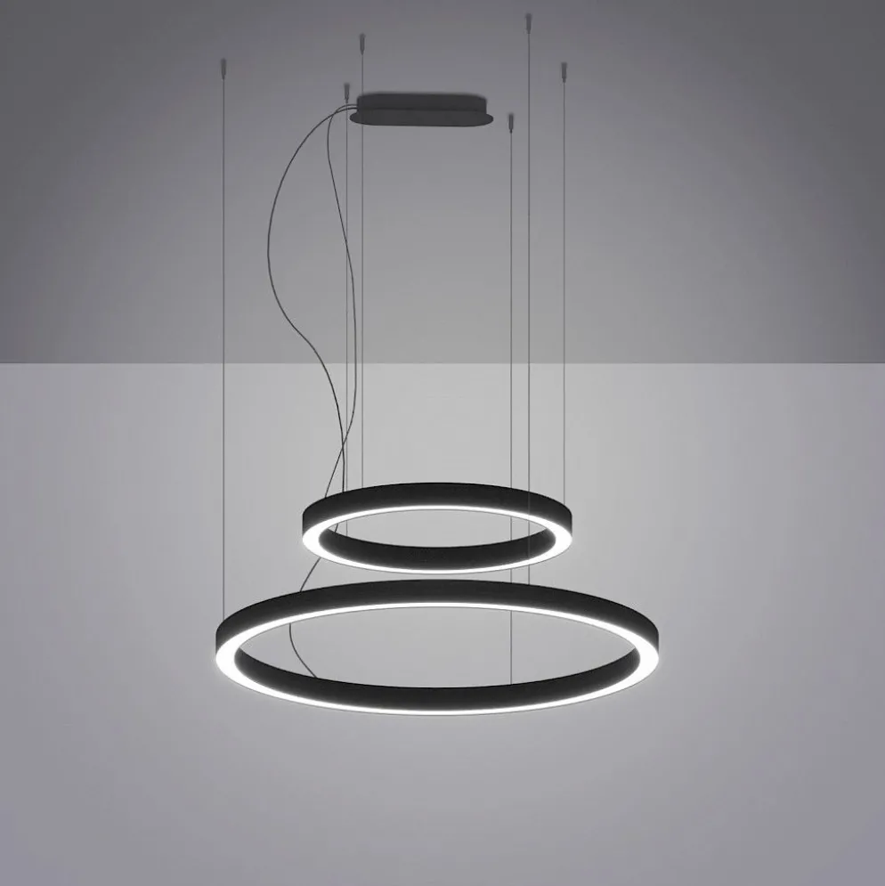 Lampadario sospensione 2 anelli a LED Bellai Home