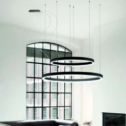 Lampadario sospensione 2 anelli a LED Bellai Home
