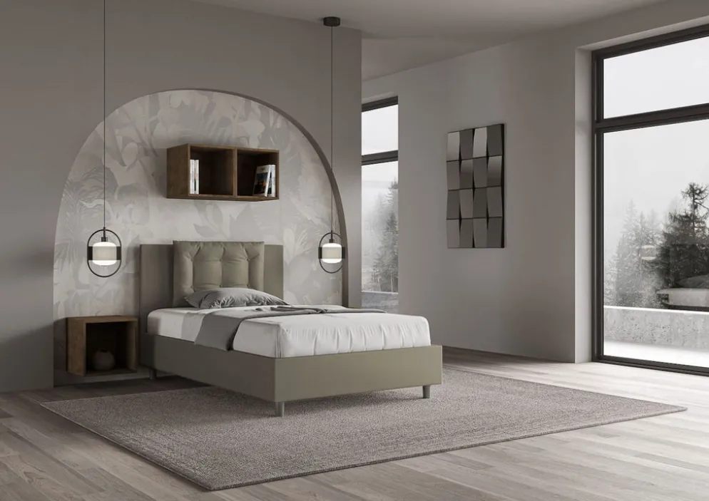 Letto ad una piazza e mezza con contenitore Martigues