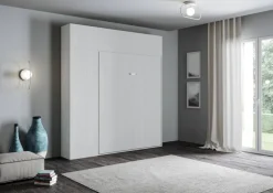 Letto a scomparsa alla francese con colonna e pensili Lexton
