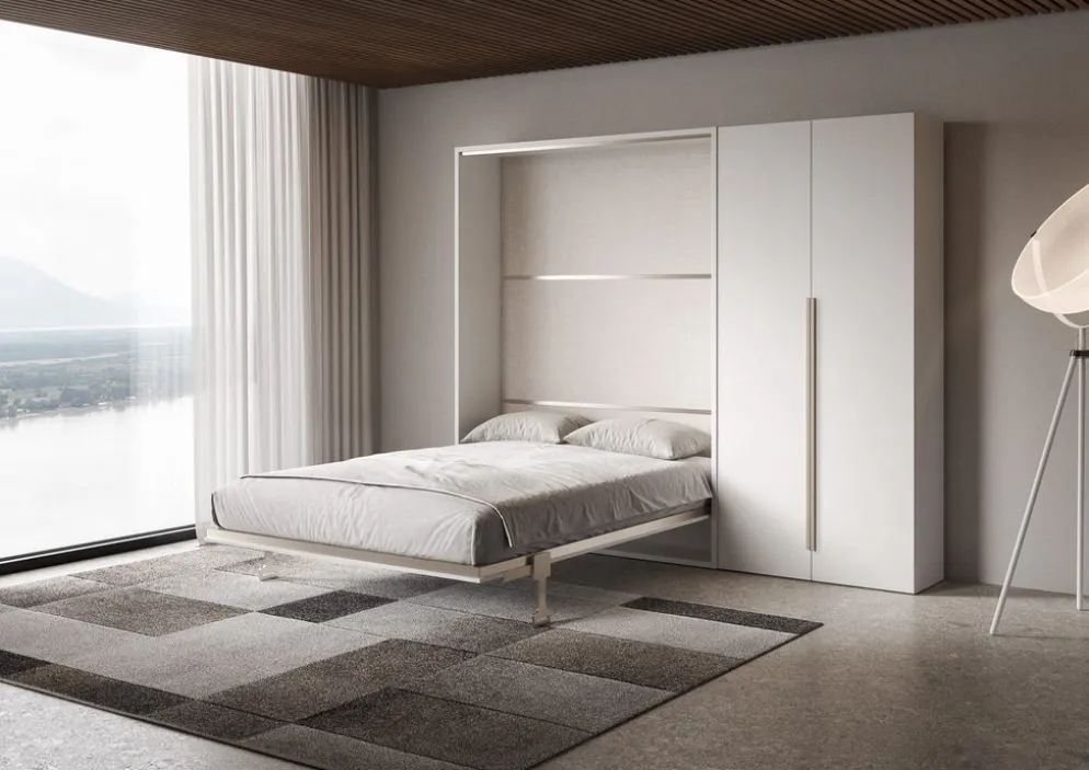 Letto a scomparsa con armadio 2 ante Capital