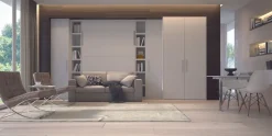 Letto a scomparsa con divano Cubo