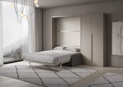 Letto a scomparsa con divano mensola e armadio 2 ante Capital Sofà