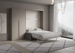 Letto a scomparsa con divano mensola e armadio 2 ante Capital Sofà