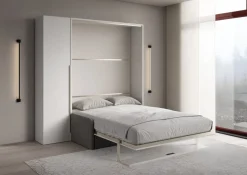 Letto a scomparsa con divano mensola e armadio Capital Sofà