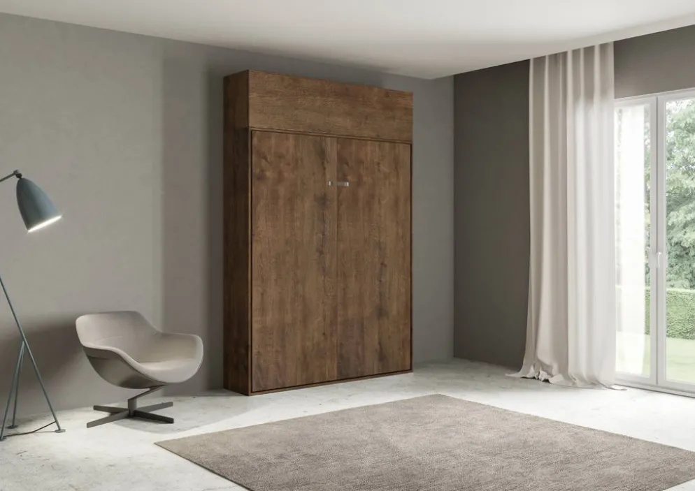 Letto a scomparsa una piazza e mezza con pensile Lexton