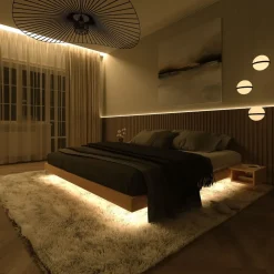 Letto in legno massello non trattato Soren