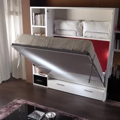 Letto matrimoniale a scomparsa verticale Pratico