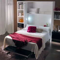 Letto matrimoniale a scomparsa verticale Pratico