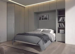 Letto matrimoniale a scomparsa verticale Pratico
