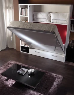 Letto matrimoniale a scomparsa verticale Pratico