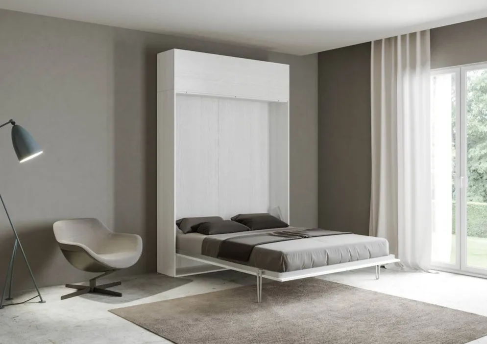 Letto matrimoniale a scomparsa con pensile Lexton