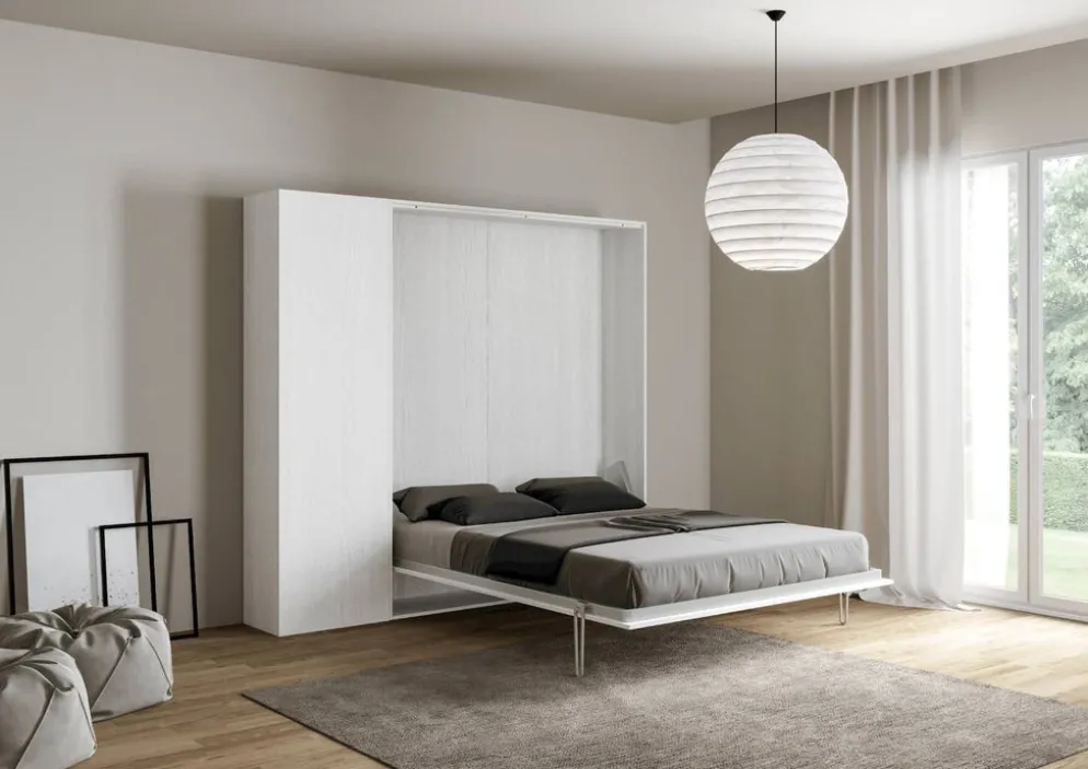 Letto matrimoniale a scomparsa con colonna Lexton