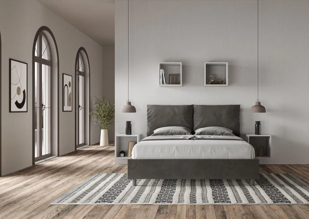 Letto matrimoniale contenitore Brignoles Color