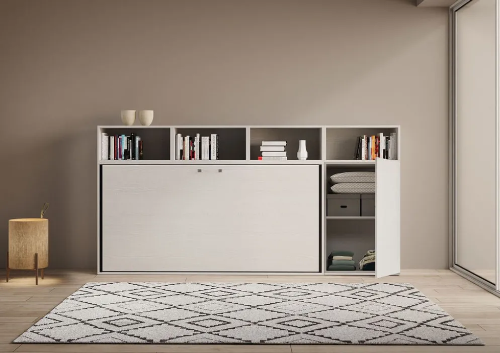 Letto singolo a scomparsa con mobili Auda A