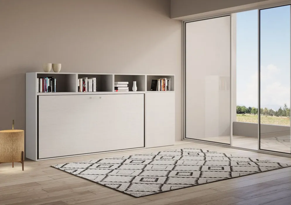 Letto singolo a scomparsa con mobili Auda A